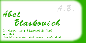 abel blaskovich business card